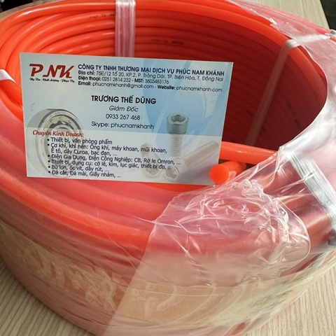 DÂY PU TRÒN ĐẶC 8MM MÀU CAM (100M/CUỘN)