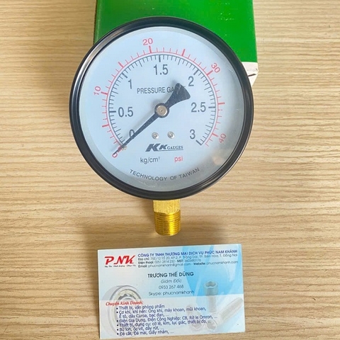 ĐỒNG HỒ ÁP SUẤT KK MẶT 100MM REN 17 3KG/CM2