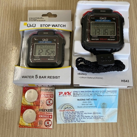 ĐỒNG HỒ BẤM GIÂY Q&Q STOP WATCH HS43J