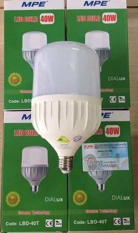 Bóng đèn LED Bulb 40W MPE LB-40T (Trắng) kín nước