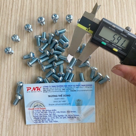 LỤC GIÁC CHÌM MO THÉP MẠ KẼM TRẮNG CR3+ 10.9 M6x12