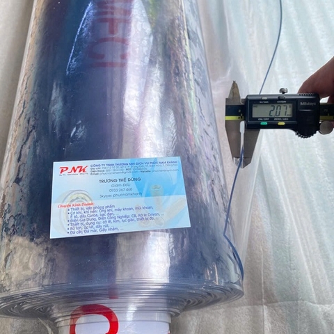 MÀNG NHỰA DẺO PVC TRONG SUỐT 1.2Mx2MM (CUỘN = 15M)