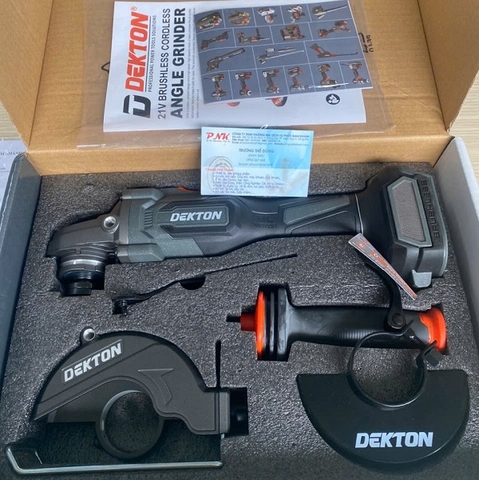 MÁY MÀI GÓC DÙNG PIN DEKTON M21-AG100PROMAX XÁM