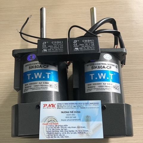 MOTOR GIẢM TỐC T.W.T 5IK60A-CF 60W 220V