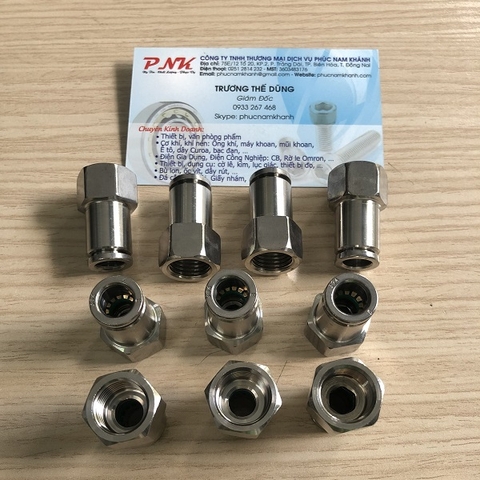 NỐI HƠI THẲNG INOX REN TRONG 13 ỐNG 8MM