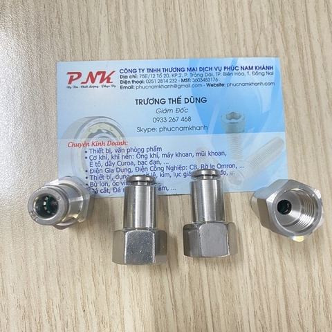 NỐI HƠI THẲNG INOX304 REN TRONG 13 ỐNG 6