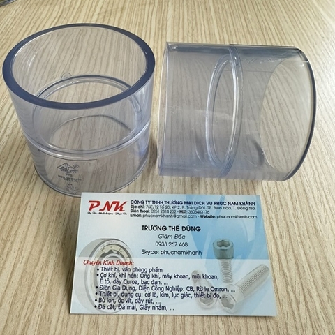 NỐI NHỰA TRONG SUỐT UPVC SCH40 60MM
