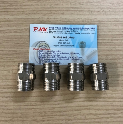 NỐI THẲNG INOX REN NGOÀI 21MM