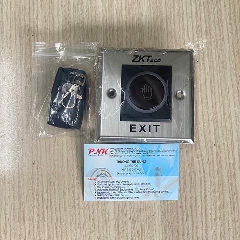 NÚT BẤM MỞ CỬA INOX ZKTECO TLEB101-R 12V 2A