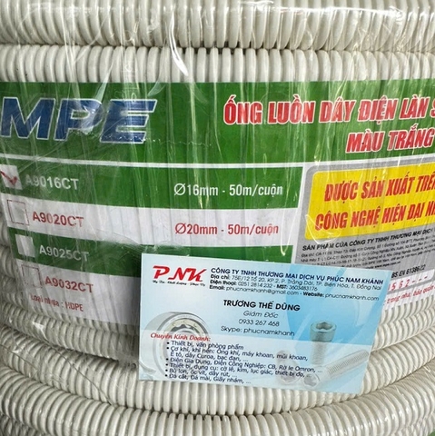 ỐNG RUỘT GÀ LUỒN DÂY ĐIỆN PHI 16 MPE