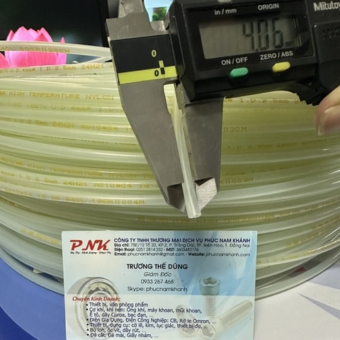 ỐNG NYLON CHỊU NHIỆT PHI 2.5x4MM 180C 30BAR 3MPa