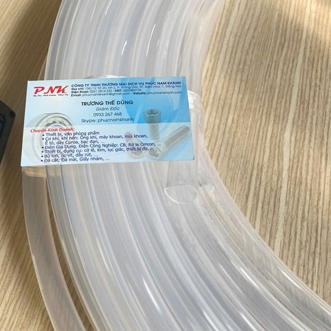 ỐNG TEFLON TRẮNG TRONG D12xD16 (MÀU TRONG 50M/CUỘN)