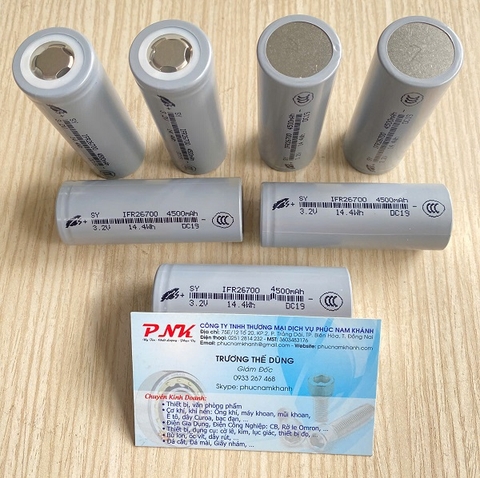 PIN LITHIUM LIFEPO4 CELL 3.2V-4.5AH IFR26700 26x700MM