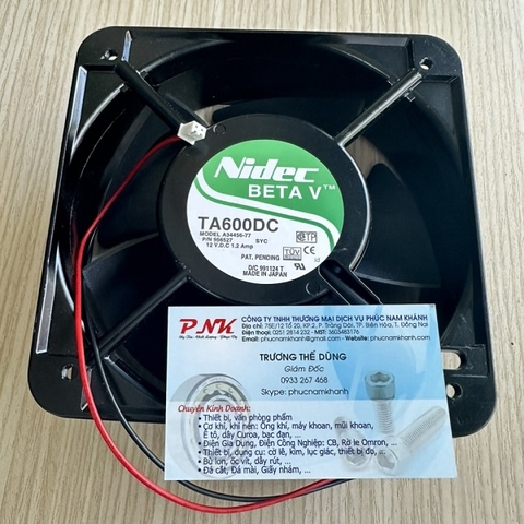 QUẠT NIDEC TA600DC 12V 1.2A 150x150x50MM MODEL: A34456-77