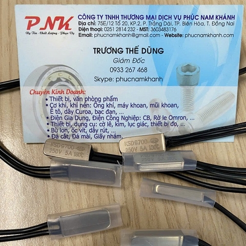 RƠ LE NHIỆT KSD9700 180 ĐỘ C 5A 220V N.C