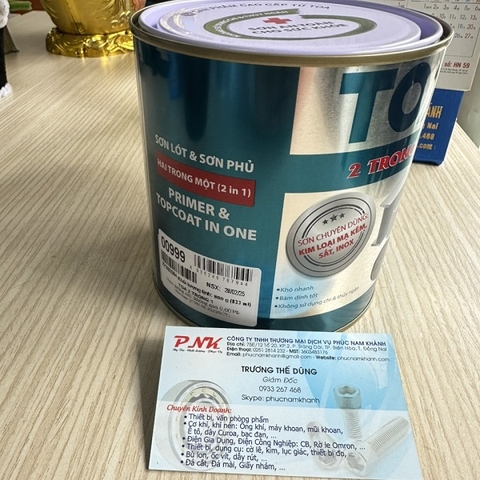 SƠN TOA 2 TRONG 1 MẠ KẼM #00999 800 GRAM/LON