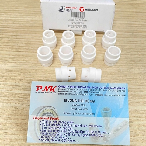 SỨ CHIA KHÍ SÚNG HÀN MIG 24KD BLACK WOLF (10 CÁI/HỘP)