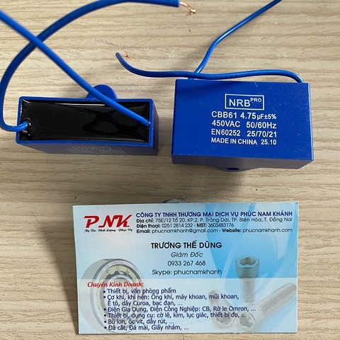 TỤ ĐIỆN CBB61 4.75UF 450VAC