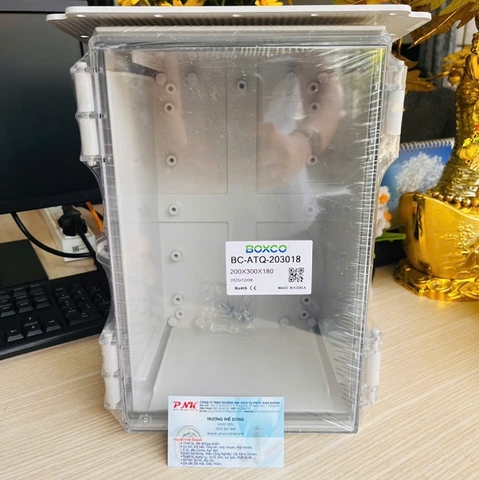 TỦ ĐIỆN NHỰA CHỐNG THẤM NẮP TRONG IP67 200x300x180MM BC-ATQ-203018G KÈM ĐẾ
