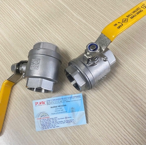 VAN BI TAY GẠT REN INOX304 DN32 1-1/4