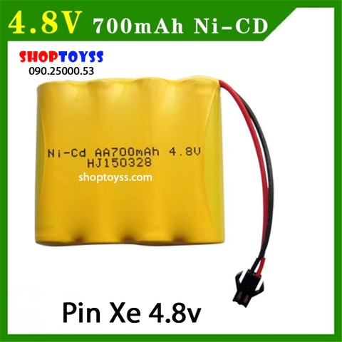 Pin sạc 4.8v 700mah ni-cd xe điều khiển