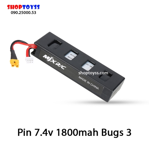 Pin 7.4 v 1800 mah cho máy bay bugs 3 brushless