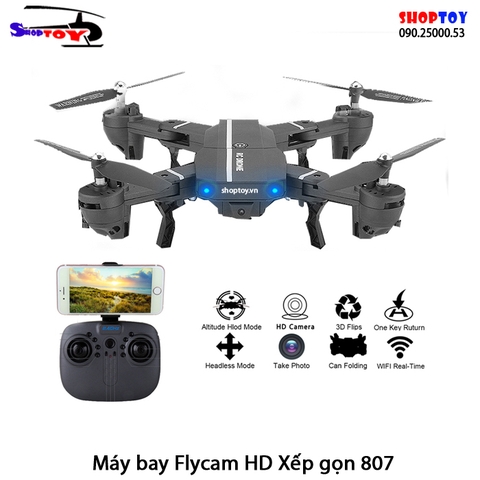 MÁY BAY GẤP CÁNH FLYCAM HD 807HW RC DRONE