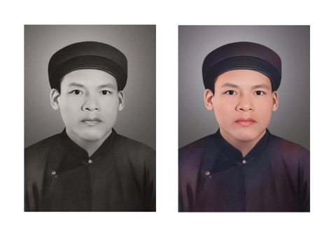 Ảnh phục chế  chuyển màu