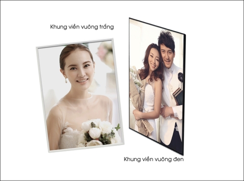 Khung  viền đen  -  trắng