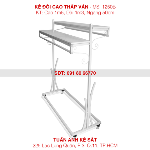 Kệ đôi cao thấp ván - MS: 1250B