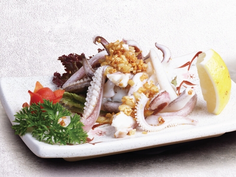 Mực hấp nước dừa