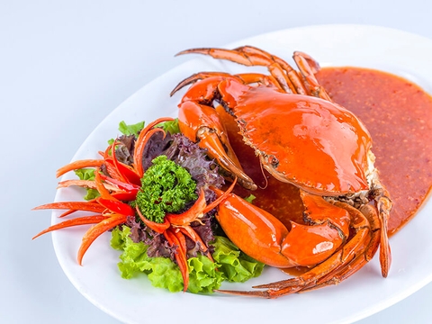 Cua hấp bia giòn tươi
