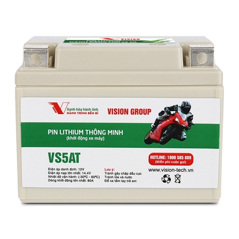Pin Lithium khởi động xe máy Vision VS5AT
