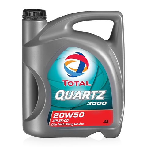 Nhớt ô tô cao cấp TOTAL QUARTZ 3000 SAE chai 4L