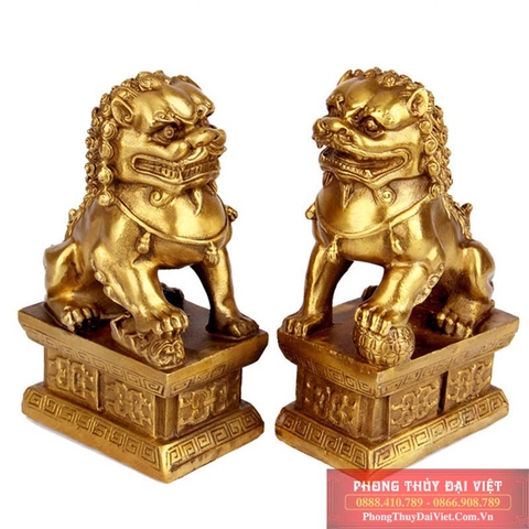 Cặp kỳ lân - nghê bệ đồng nguyên chất - 10x6cm - 750g