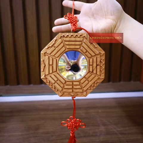 Gương Gỗ Đào Bát Quái Lõm 15.5CM - PVN732