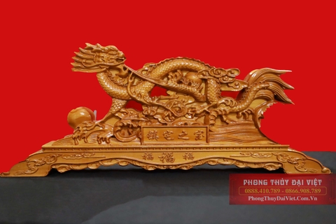 Đế Kiếm Gỗ đào Cao cấp cỡ Đại 47cm