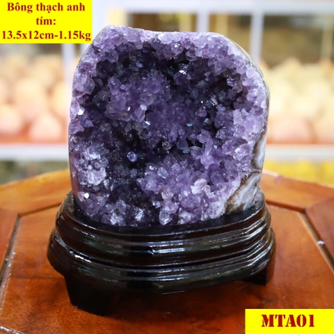 Bông thạch anh tím 13.5x12 cm - 1.15 kg - MTA01