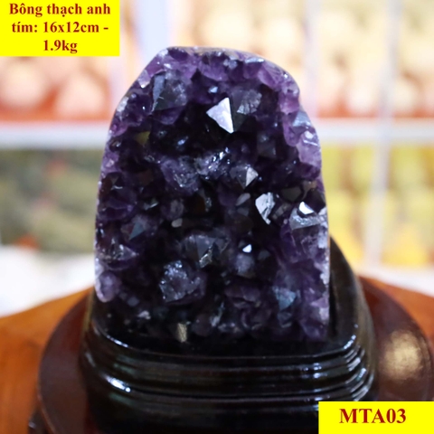 Bông thạch anh tím 16x12 cm - 1.9 kg - MTA03