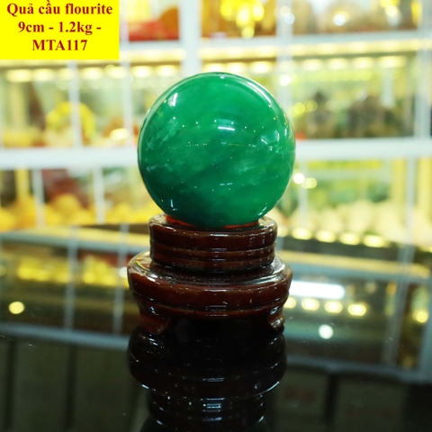Quả cầu flourite tự nhiên ĐK 9cm - 1.2kg - MTA117