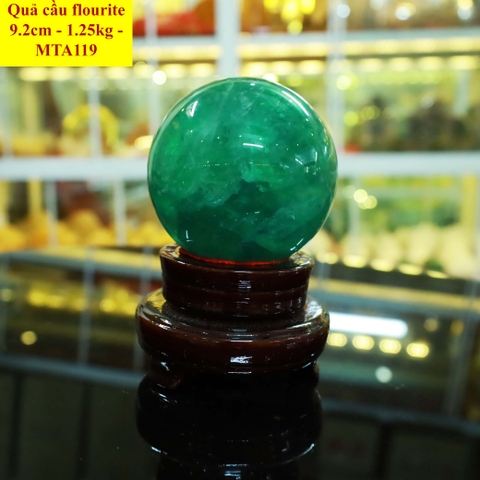 Quả cầu flourite tự nhiên ĐK 9.2cm - 1.25kg - MTA119