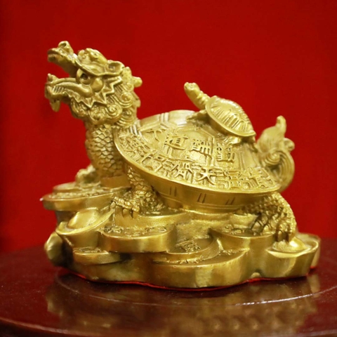 Long quy cõng con đồng nguyên chất 10.5x7x8.5cm - 400g