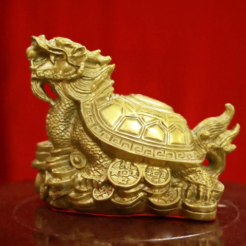 Long quy bát quái đồng 10.5x6x8cm - 400g