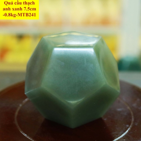 Quả cầu 12 mặt thạch anh xanh tự nhiên 7.5cm-0.8kg-MTB241