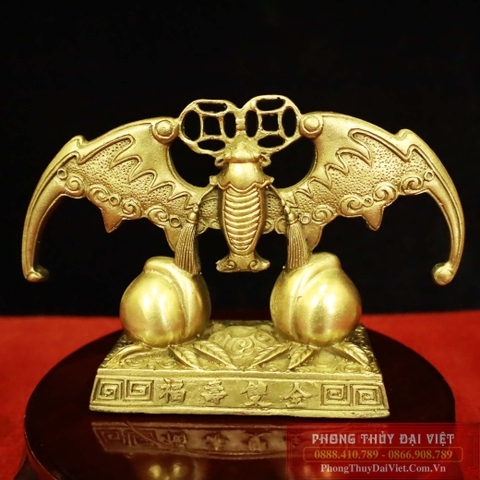 Dơi đồng phú quý đào trường thọ 19x13x6cm - 0.85kg