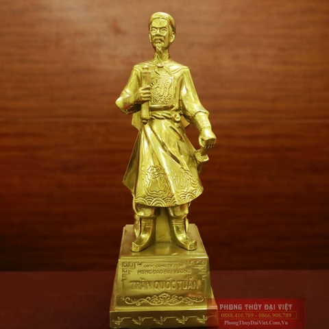 Trần Quốc Tuấn đồng nguyên chất 31x10cm x 2.7kg