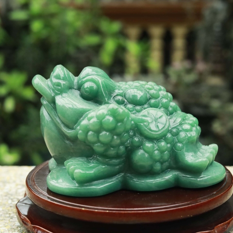 Thiềm thừ thạch anh xanh 15x12x9cm - 1.74kg-MTB330