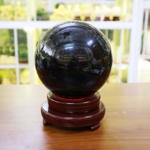 Quả cầu thạch anh đen ĐK 16.1cm - 5.65kg-MTB433
