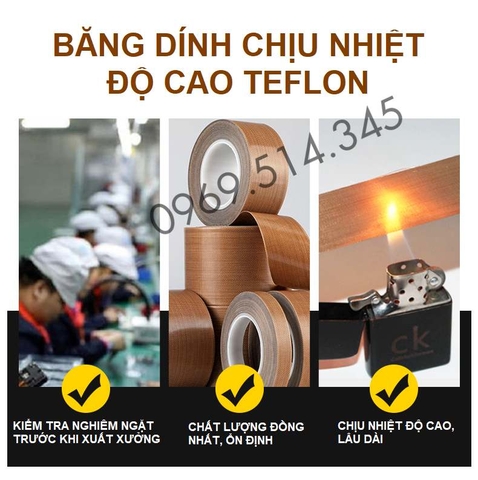 Băng dính vải chịu nhiệt cao Teflon