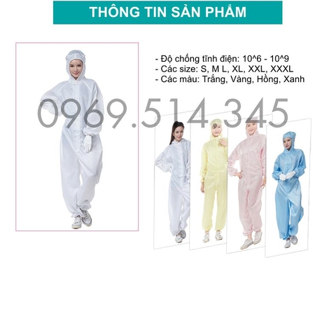 Quần áo phòng sạch chống tĩnh điện